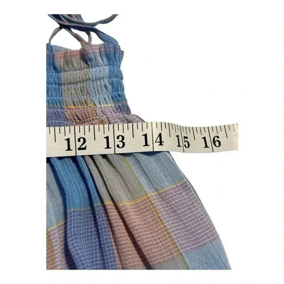 NEW LOFT Petite XS Plaid Smocked‎ Bow Strap Cami NWT - Picture 5 of 8